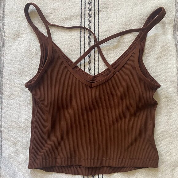 Vuori Ribbed Cropped Tank - S - Picture 3 of 4